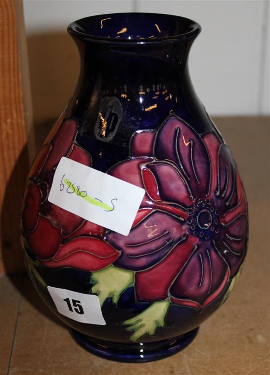 Moorcroft anemone pattern baluster vase